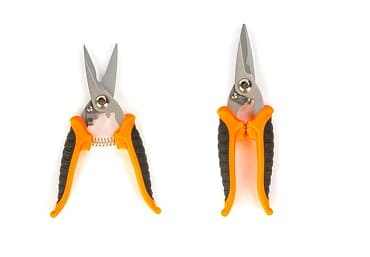 Close-up of angle grinder in action